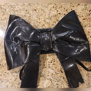 Fortnite Cuddle Leader Giant Black Bow Leather Backpack